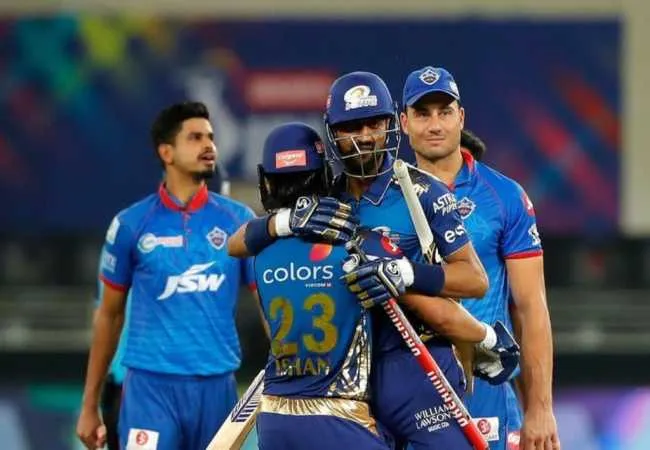 IPL MATCH MUMBAI INDIANS TEAM WIN SECOND PLACES OF DELHI CAPITAL TEAM 